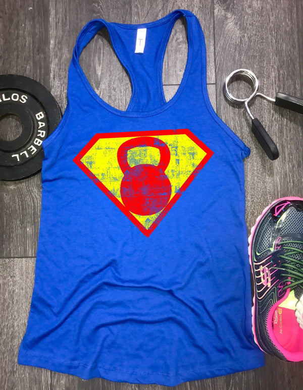 superhero workout tank, kettlebell workout tank, womens workout tank, workout tank womens, workout clothing, womens workout clothing