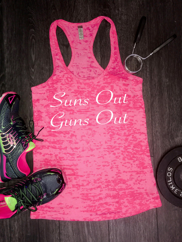 suns out guns out summer tank, runner top, workout tank, gym tank, summer tank, workout tank women's, gym tank women's, suns out guns out