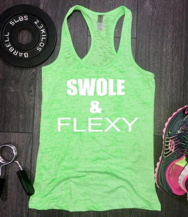 swole and flexy workout tank, funny workout tank, workout burnout tank, swole and flexy, swole tank, gym tank, beach tank, gym tank, fit