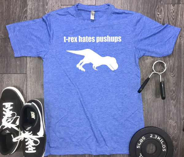 trex hates pushups mens shirt, t-rex shirt, funny trex shirt, mens workout shirt, funny workout shirt, mens workout tee, mens gym tee