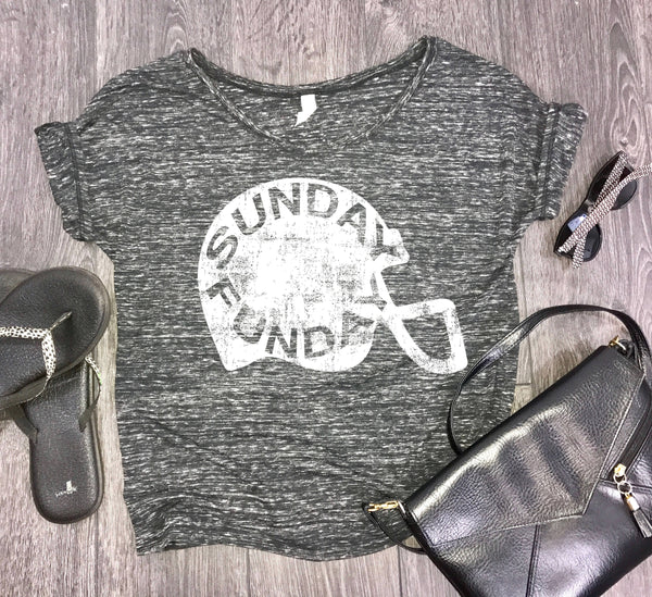 Sunday Funday football womens slouchy t-shirt, womens tailgate shirt, tailgate shirt for women, womens sports shirt, team mom shirt