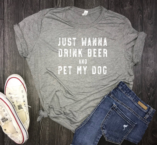 drink beer and pet my dog womens jersey tshirt, dog mom, fur mama, dog shirt for women, womens dog shirt, brewery shirt, beer and dogs