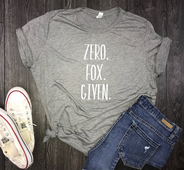 no fox given women's shirt, funny fox tee, zero fucks given, zero fox given shirt, no fox given, brunch shirt, boujee shirt, sassy shirt