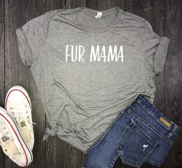 Fur Mama womens jersey tshirt, dog mom af, fur mama, dog shirt for women, womens dog shirt, shirt for dog moms, dog momma, tshirt dogs