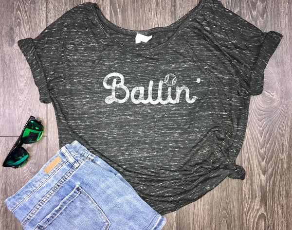 women's ballin shirt, baseball mom shirts, baseball mom shirt, baseball shirts, baseball t shirt, gameday shirt, women's baseball shirt