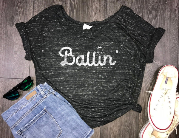 women's ballin football shirt, football mom shirts, football mom shirt, football shirts, gameday shirt, women's football shirt