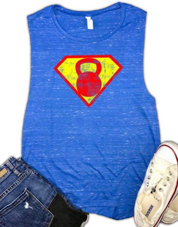 Superhero Kettlebell Muscle Workout Tank - Gym Tank - Fitness Tank